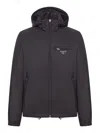 Prada Re-nylon Down Jacket In Black