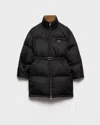 Prada Re-nylon Down Jacket In Black