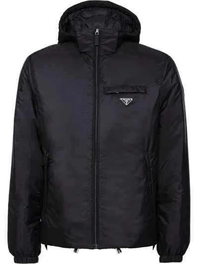 Prada Steppjacke Aus Re-nylon In Black