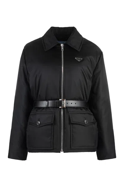 Prada Black Nylon Down Jacket