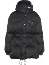 Prada Womens Black Re-nylon Hooded Recycled Nylon-down Jacket In Black