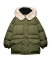 Prada Re-nylon Down Jacket In Green