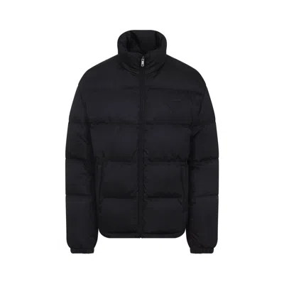Prada Re-nylon Down Jacket Men In Black