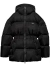 Prada Re-nylon Down Jacket In Schwarz