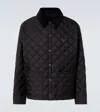 Prada Quilted Jacket In Re-nylon In Schwarz