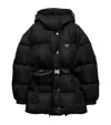 Prada Re-nylon Down Puffer Jacket In Black