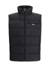 Prada Re-nylon Padded Bodywarmer In Black