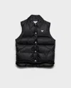 Prada Daunenweste Aus Re-nylon In Black
