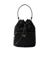 Prada Black Duet Re-nylon Brand-plaque Recycled-polyamide Bucket Bag