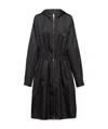 Prada Re-nylon Drawstring Hooded Coat In Black