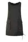 Prada Nylon Mini Dress In Black