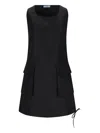 Prada Re-nylon Dress In Black