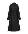 Prada Re-nylon Enamel Triangle-logo Coat In Black
