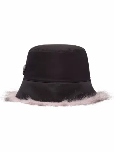 Prada Re-nylon Fischerhut In Black