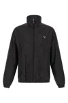 Prada Reversible Zip-up Jacket With Triangle-logo In Black