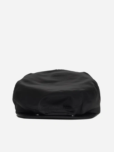 Prada Re-nylon Flat Cap In Black