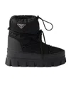 Prada Re-nylon Gabardine Après Ski Booties In Black