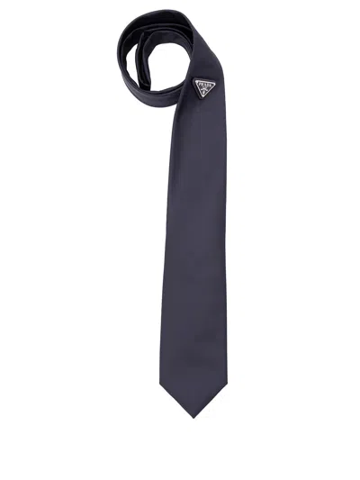 Prada Re-nylon Gabardine Tie In Blue