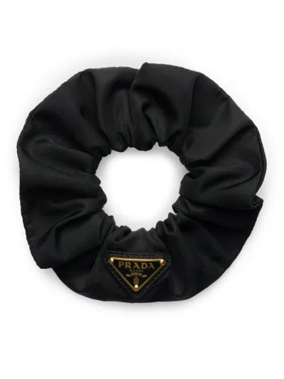 Prada Re-nylon Hair Band In Black