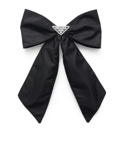 Prada Re-nylon Hair Clip In Black
