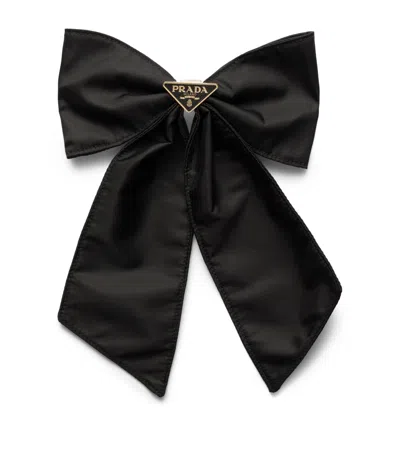 Prada Re-nylon Hair Clip In Black