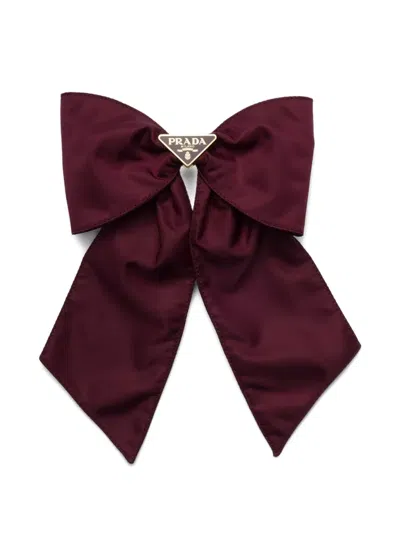 Prada Re-nylon Hair Clip In Red