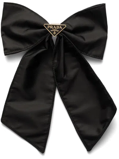 Prada Re-nylon Hair Clip In Black