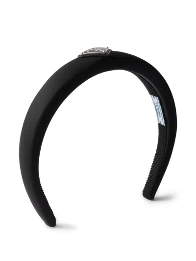 Prada Re-nylon Headband In Black