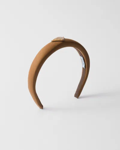 Prada Re-nylon Headband In Brandy