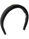 Prada Headband Aus Re-nylon In Schwarz