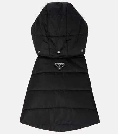 Prada Re-nylon Quilted Dog Vest In Black