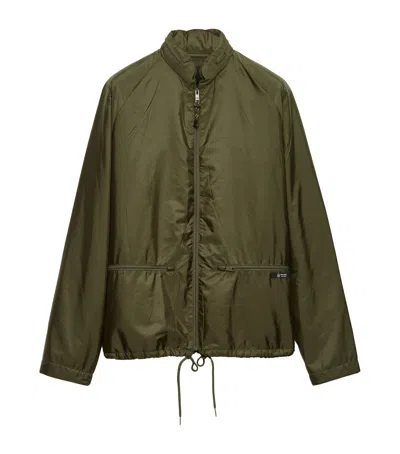 Prada Re-nylon Hooded Jacket In Green