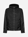Prada Re-nylon Hooded Jacket In Nero