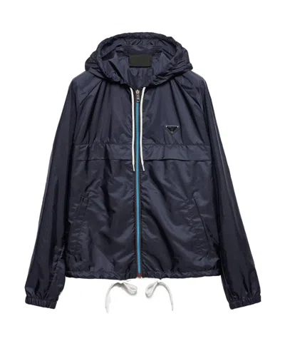 PRADA PRADA RE-NYLON ZIP-UP HOODED JACKET