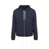 Prada Waterproof Hooded Jacket In Blue