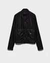 Prada Men's Re-nylon Snap-front Jacket In Black
