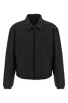 Prada Nylon Padded Jacket Elastic Cuffs In Black