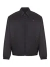 Prada Technical Fabric Blouson Jacket In Blue