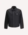 Prada Re-nylon Printed Jacket For Men In Black