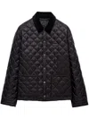 Prada Quilted Jacket In Re-nylon In Black  