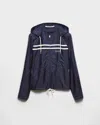 Prada Re-nylon Adaptable Oversized Jacket In Blue