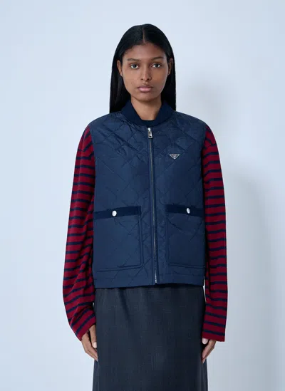 Prada Re-nylon Jacket In Blue