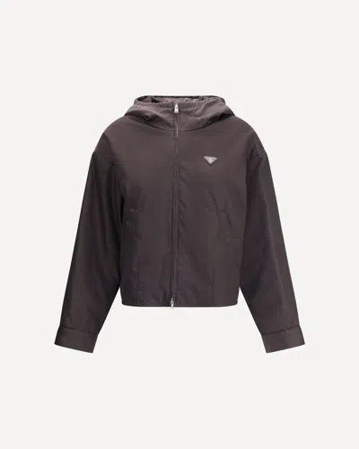 Prada Re-nylon Jacket In Brown
