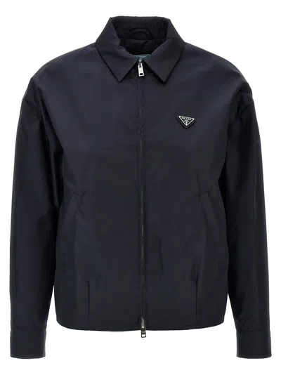 Prada Re-nylon Jacket Casual Jackets And Parka Blue