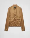 Prada Men's Re-nylon Snap-front Jacket In Cinnamon