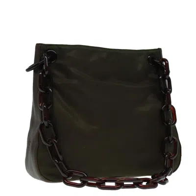 Pre-owned Prada Re-nylon Khaki Synthetic Shoulder Bag ()