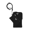 Prada Re-nylon Lanyard Pouches In Black