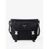 Prada Re-nylon And Saffiano Leather Shoulder Bag In Black