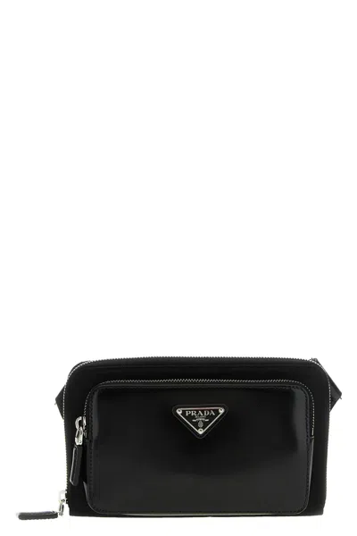 PRADA RE-NYLON LEATHER SHOULDER STRAP