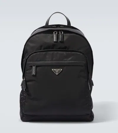 Prada Re-nylon Leather-trimmed Backpack